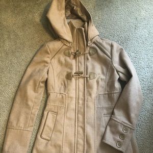 Tan Ladies Peacoat Jacket